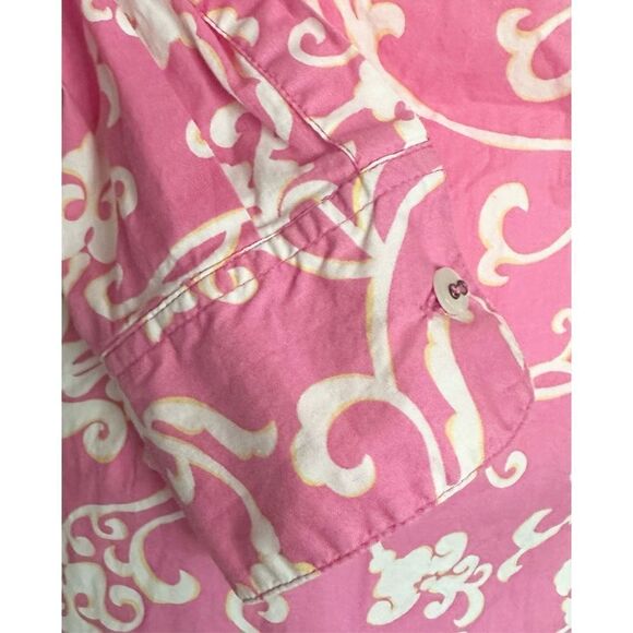 Charter Club Women’s Pink Floral Print Long Sleeve Button-Up Blouse‎ Size 4 - Picture 4 of 8